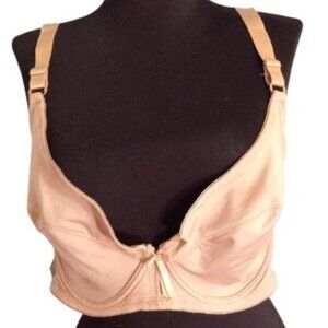Delta Burke 38C Bra Beige Adjustable Straps Underwire Support Bow NEW
